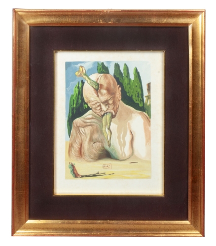 Salvador Dali “A Logician Devil, from the Divine Comedy Series”, 1964, antique Warsaw, antique paintings, Galeria Żak, art, antiques