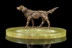 Card holder with dog, Vienna, early 20th century