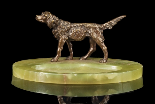 Card holder with dog, Vienna, early 20th century, antique Warsaw, decorative objects, antique home decorations, Galeria Żak, art, antiques