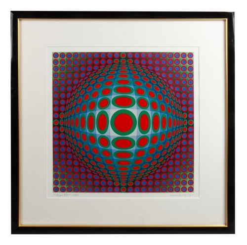 Victor Vasarely “Vega 222”, 1970 , antique Warsaw, antique paintings, Galeria Żak, art, antiques
