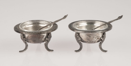 Salt cellars, Italy, 1944-1968, antique Warsaw, silver, old silver, Galeria Żak, art, antiques