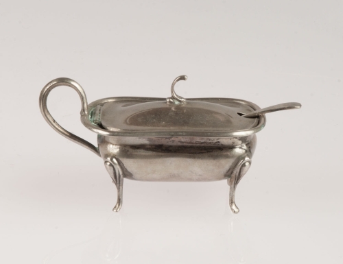 Salt cellar, 20th century, antique Warsaw, silver, old silver, Galeria Żak, art, antiques
