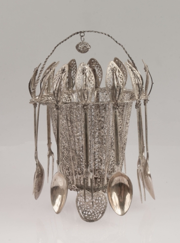 Serving set Cyprus, second half of the 20th century, antique Warsaw, silver, old silver, Galeria Żak, art, antiques
