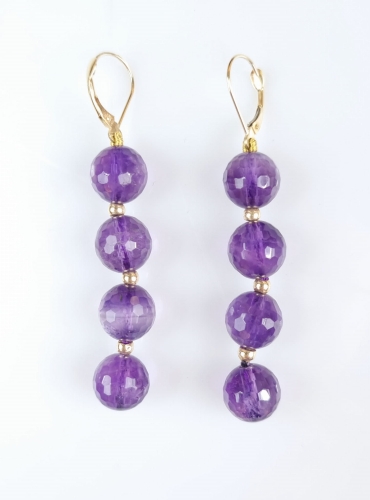 Amethysts earrings, antique Warsaw, jewelry, old jewelry, Galeria Żak, art, antiques