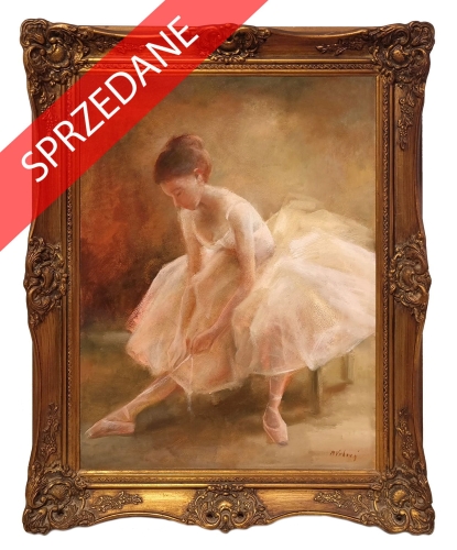 Miroslava Vrbová-Štefková "Przed występem", Edgar Degas, balet, malarstwo aukcyjne, obrazy aukcyjne
