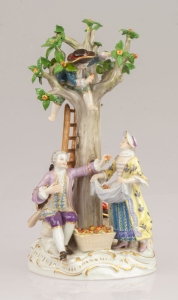 Johann Kändler “Picking apples”, Meissen, 19th century