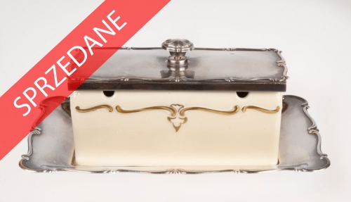 Pojemnik na konfitury, Rosenthal, Wellner, lata 1920-1930, antyki Warszawa, skup antyków, porcelana, stara porcelana, Galeria Żak