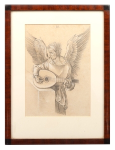 Monogramist SM "Angel playing the lute"
