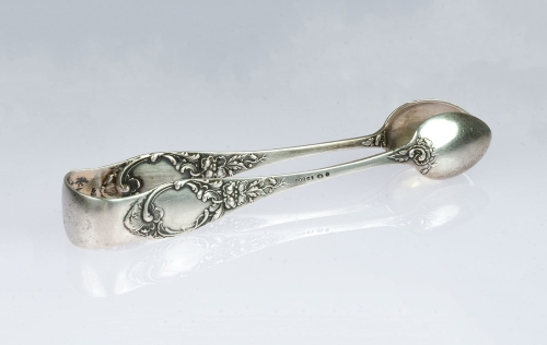 Sugar tongs, Germany, circa 1920, antique Warsaw, silver, old silver, Galeria Żak, art, antiques