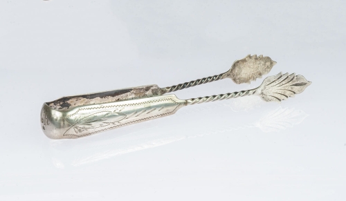 Sugar tongs, Marcin Jarra, Cracow, Poland, circa 1930 , antique Warsaw, silver, old silver, Galeria Żak, art, antiques