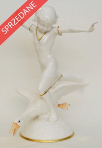 Karl Tutter "Dziewczynka z gęsią", ok. 1930 r.