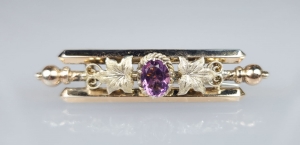 Amethyst brooch 