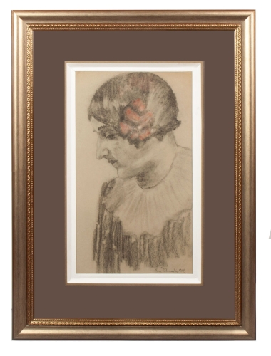 Kazimierz Stabrowski “Portrait of the Artist's Wife” 1907 , antique Warsaw, antique paintings, Galeria Żak, art, antiques