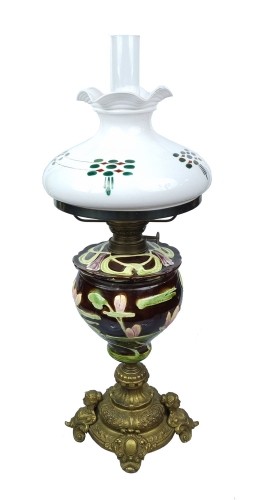 Kerosene lamp, circa 1900, antique Warsaw, decorative objects, antique home decorations, Galeria Żak, art, antiques