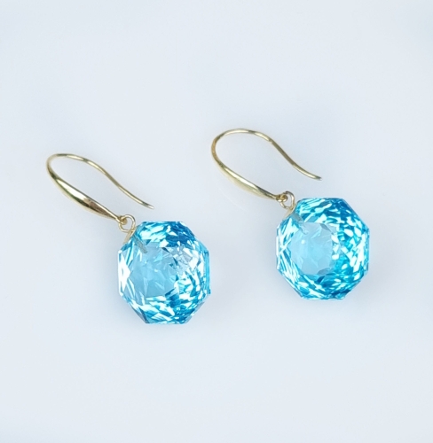 Topaz earrings, antique Warsaw, jewelry, old jewelry, Galeria Żak, art, antiques