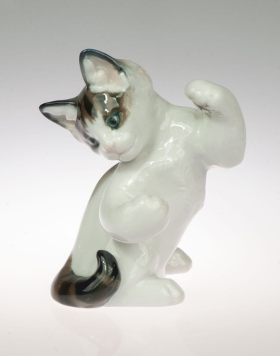 Playing cat, Theodor Kärner, Rosenthal, 1974-1982, antique Warsaw, antique porcelain, old porcelain, Galeria Żak, art, antiques