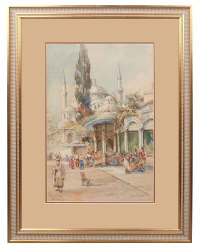 Józef Pawlikiewicz “The Sheikh Zayed Grand Mosque”, antique Warsaw, antique paintings, Galeria Żak, art, antiques