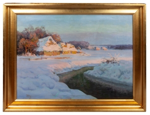 Mieczysław Petrycki "Countryside in winter", circa 1930 