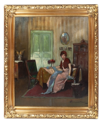 Endre Komaromi Kacz "Rest”, antique Warsaw, antique paintings, Galeria Żak, art, antiques