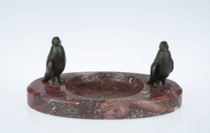 Card holder with penguins, Vienna, early 20th century
