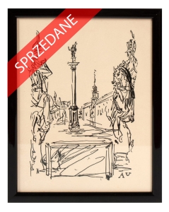 Antoni Uniechowski “Widok na Kolumnę Zygmunta”