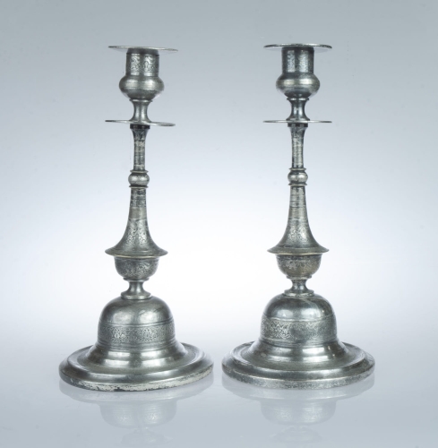 Pair of candlesticks, Jakubowski & Jarra, Cracow, Poland, late 19th century, antique Warsaw, silver, old silver, Galeria Żak, art, antiques