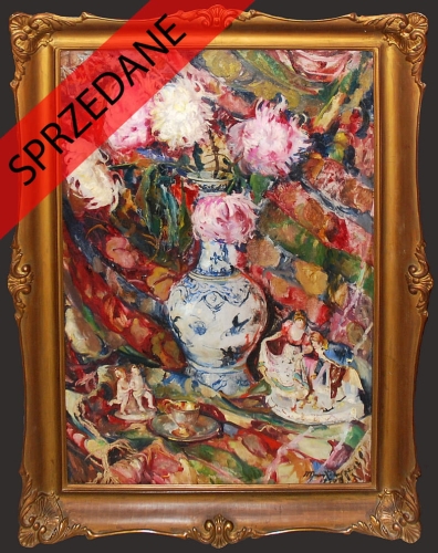 Marian Jankowski "Martwa natura", 1939 r.,antyki, galeria żak, malarstwo polskie, dzieła sztuki