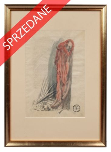 Franciszek Starowieyski “Śmierć”, antyki Warszawa, skup antyków, dawne malarstwo, malarstwo aukcyjne, malarstwo polskie, Galeria Żak