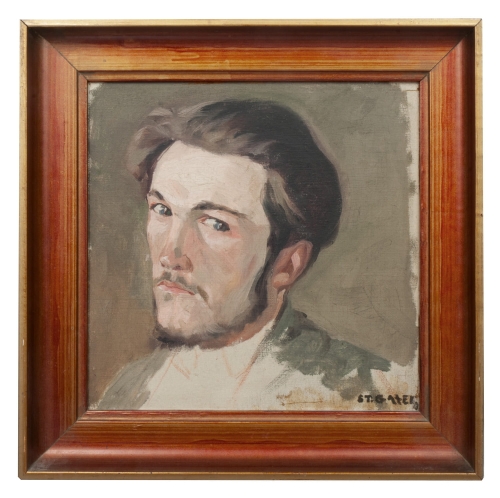 Stanisław Gałek “Autoportret (?)” , antyki Warszawa, skup antyków, dawne malarstwo, malarstwo aukcyjne, malarstwo polskie, Galeria Żak