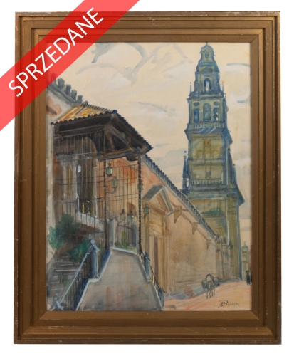 Mojżesz Rynecki “W mieście”, antyki Warszawa, skup antyków, dawne malarstwo, malarstwo aukcyjne, malarstwo polskie, Galeria Żak