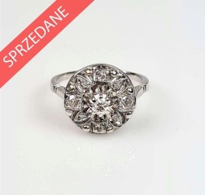 Pierścionek z brylantami 