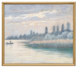 F.Villaret “Morning at the lake” 1930 