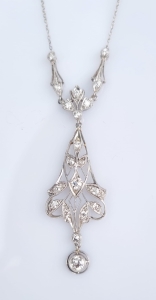 Art deco diamonds necklace