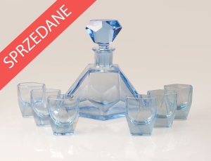 Zestaw do alkoholi Art Deco, Czechy, lata 30. XX w. 