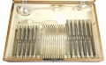 Cutlery set in wooden casket, Franz Bachtik, Vienna, 1872-1891, antique Warsaw, silver, old silver, Galeria Żak, art, antiques