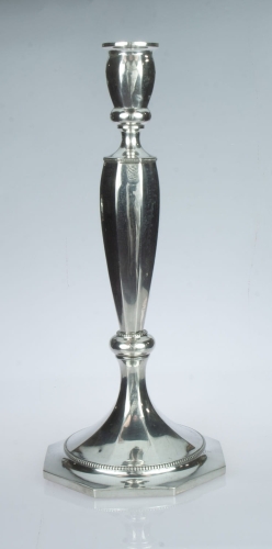 Candlestick, Johann Bruschke Nachfolger, Breslau, after 1909, antique Warsaw, silver, old silver, Galeria Żak, art, antiques