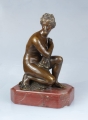 Crouching Venus, 19th century, antique Warsaw, sculpture, old bronze, Galeria Żak, art, antiques