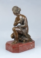 Crouching Venus, 19th century, antique Warsaw, sculpture, old bronze, Galeria Żak, art, antiques