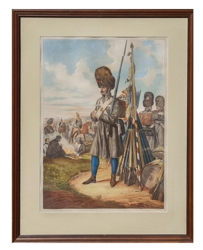 Matthias Trentsensky  “Grenadier of the Imperial and Royal Austrian Army”, 1835 , antique Warsaw, antique paintings, Galeria Żak, art, antiques