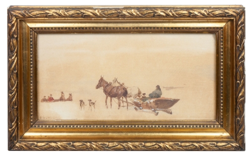 Adam Setkowicz „On the road”  , antique Warsaw, antique paintings, Galeria Żak, art, antiques