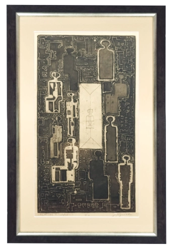 Janusz Wysocki “Expectancy”, circa 1960   , antique Warsaw, antique paintings, Galeria Żak, art, antiques