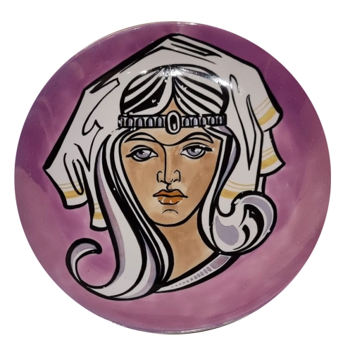 Decorative plate “Cleopatra”, Lubiana, Poland, 1960's, antique Warsaw, antique porcelain, old porcelain, Galeria Żak, art, antiques