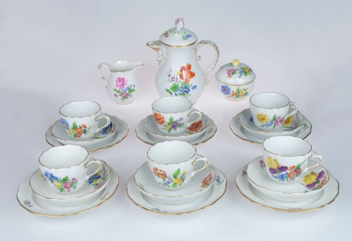 Coffee service, Meissen, 20th century, antique Warsaw, antique porcelain, old porcelain, Galeria Żak, art, antiques