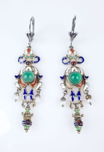 Enamel earrings