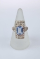 Ring with topaz and diamonds, antique Warsaw, jewelry, old jewelry, Galeria Żak, art, antiques