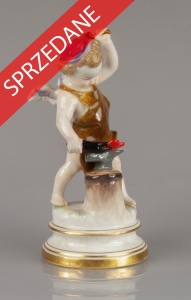 Heinrich Schwabe "Putto jako kowal wykuwający serce", Miśnia, XIX w.