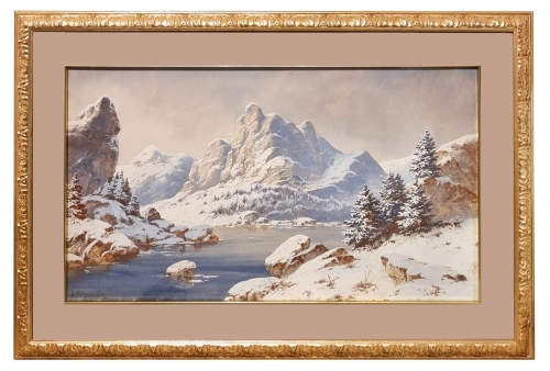 Józef Guranowski “Winter", 1914, antique Warsaw, antique paintings, Galeria Żak, art, antiques