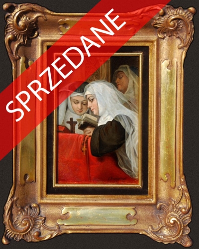 Konstanty Franciszek Krzemiński "Zakonnince",antyki, galeria żak, malarstwo polskie, dzieła sztuki