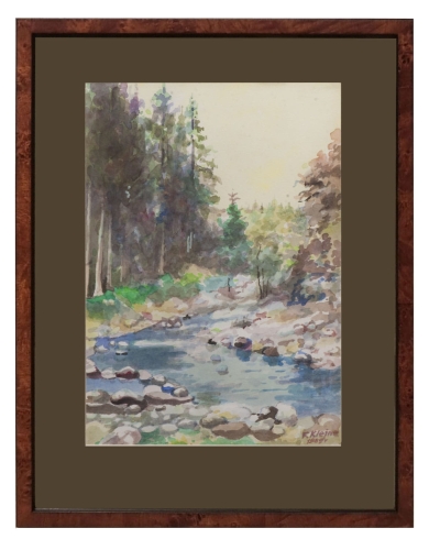 Franciszek Klejne “A stream in the Tatra Mountains” 1989 , antique Warsaw, antique paintings, Galeria Żak, art, antiques