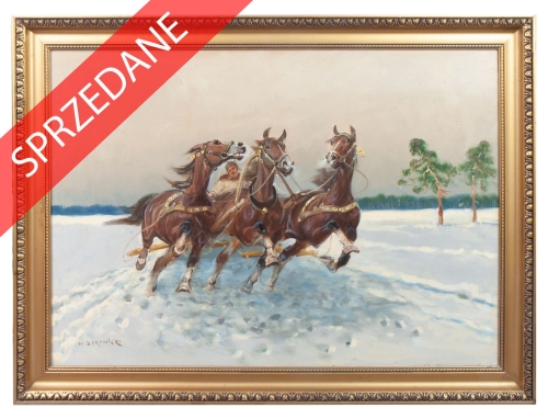 Władysław Borowicki „Trójka na śniegu”

, antyki Warszawa, skup antyków, dawne malarstwo, malarstwo aukcyjne, malarstwo polskie, Galeria Żak